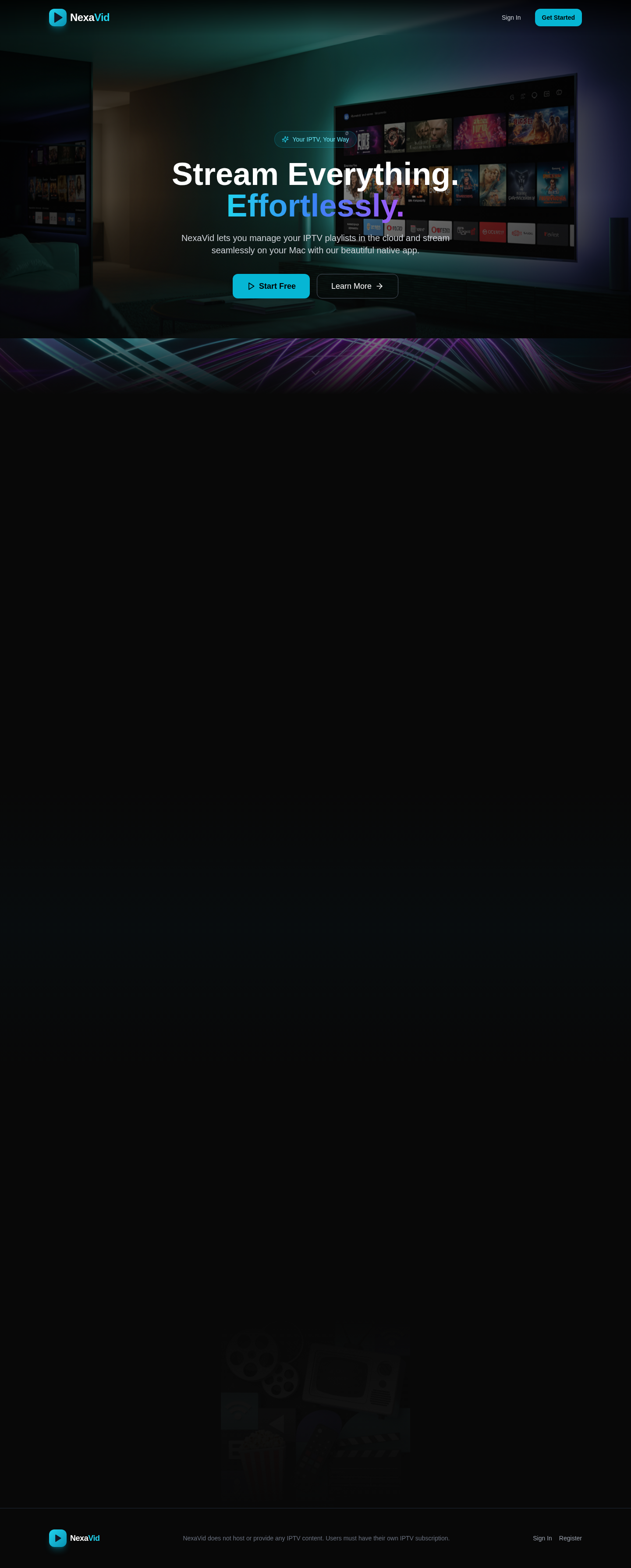 NexaVid website screenshot