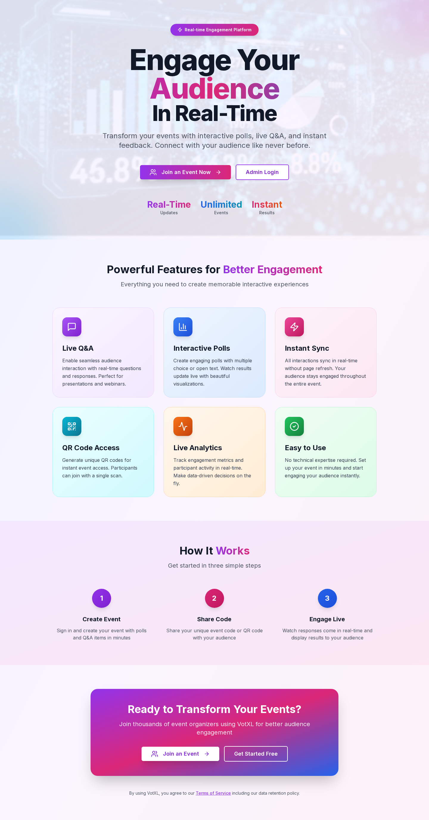 VotXL website screenshot